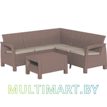 Набор садовой мебели Curver Corfu Relax set 227845 (капучино/песочный) 